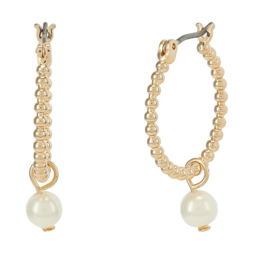 폴로 랄프로렌 LAUREN Ralph Lauren Beaded Hoop with Drop Earrings