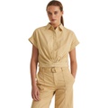 LAUREN Ralph Lauren Twist-Front Cotton Broadcloth Shirt