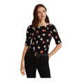 LAUREN Ralph Lauren Petite Floral-Print Boatneck Top