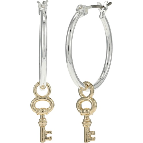 폴로 랄프로렌 LAUREN Ralph Lauren Hoop with Key Drop Earrings