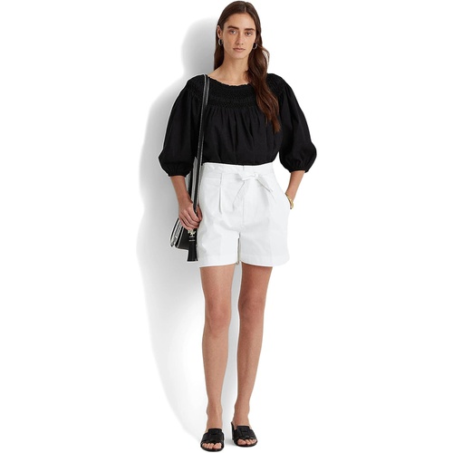 폴로 랄프로렌 LAUREN Ralph Lauren Micro-Sanded Twill Shorts