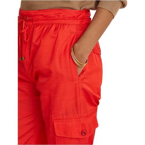 폴로 랄프로렌 LAUREN Ralph Lauren Cropped Cotton-Blend Cargo Pants