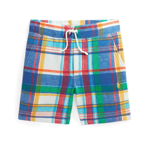 폴로 랄프로렌 Polo Ralph Lauren Kids Madras-Print Fleece Shorts (Toddler)