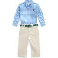 Polo Ralph Lauren Kids Poplin Shirt & Stretch Chino Pants Set (Infant)