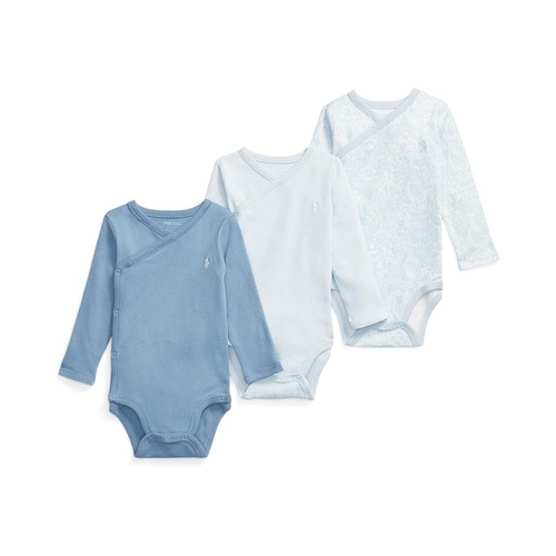 폴로 랄프로렌 Polo Ralph Lauren Kids Cotton Interlock Bodysuit 3-Pack (Infant)