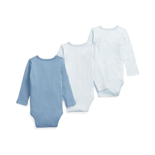 폴로 랄프로렌 Polo Ralph Lauren Kids Cotton Interlock Bodysuit 3-Pack (Infant)