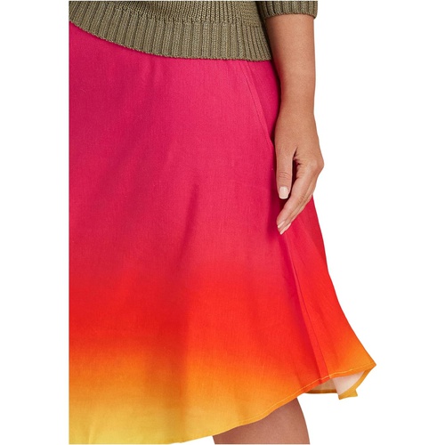 폴로 랄프로렌 LAUREN Ralph Lauren Plus Size Ombre Linen-Blend Midi Skirt