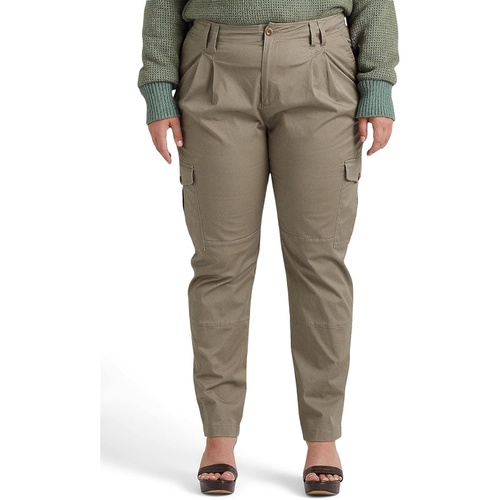 폴로 랄프로렌 LAUREN Ralph Lauren Plus Size Micro-Sanded Twill Cargo Pants