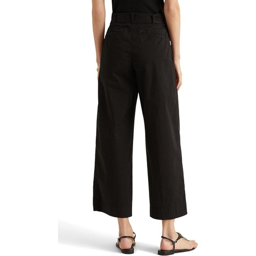 폴로 랄프로렌 LAUREN Ralph Lauren Micro-Sanded Twill Belted Wide-Leg Pants