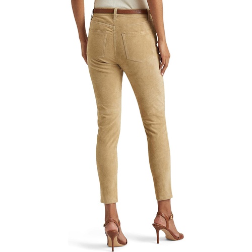 폴로 랄프로렌 LAUREN Ralph Lauren Suede High-Rise Skinny Ankle Pants