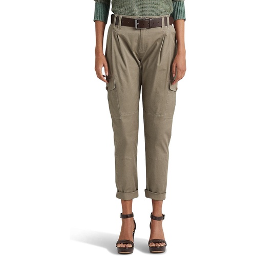 폴로 랄프로렌 LAUREN Ralph Lauren Petite Micro-Sanded Twill Cargo Pants