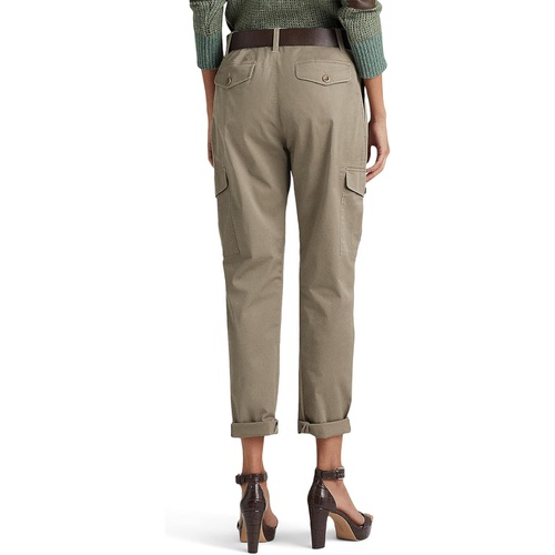 폴로 랄프로렌 LAUREN Ralph Lauren Petite Micro-Sanded Twill Cargo Pants