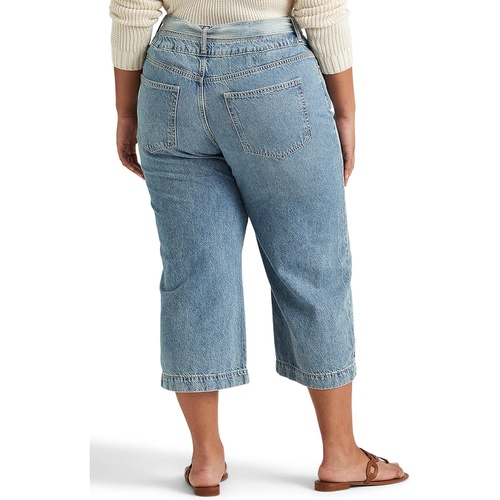 폴로 랄프로렌 LAUREN Ralph Lauren Plus Size Cropped Wide-Leg Jeans