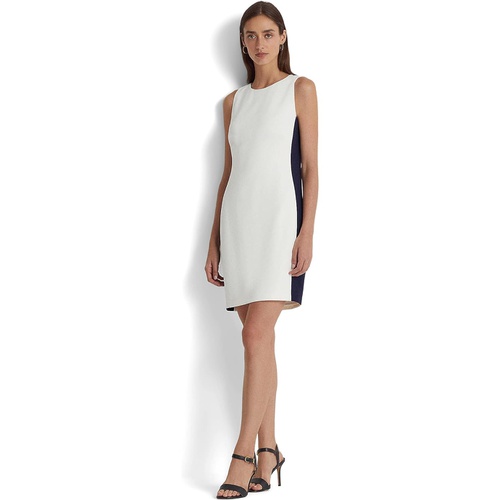 폴로 랄프로렌 LAUREN Ralph Lauren Two-Tone Crepe Shift Dress