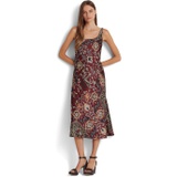 LAUREN Ralph Lauren Print Satin Sleeveless Dress