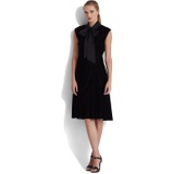 LAUREN Ralph Lauren Tie Neck Velvet Drop-Waist Dress