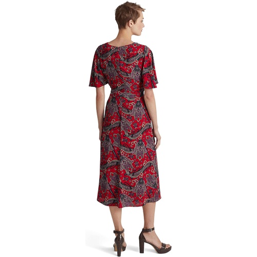 폴로 랄프로렌 LAUREN Ralph Lauren Paisley Bubble Crepe Dress