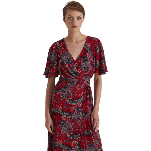 폴로 랄프로렌 LAUREN Ralph Lauren Paisley Bubble Crepe Dress