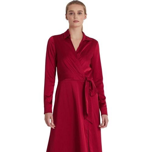 폴로 랄프로렌 LAUREN Ralph Lauren Charmeuse Surplice Dress