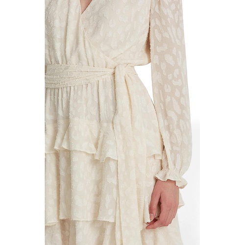 폴로 랄프로렌 LAUREN Ralph Lauren Ocelot Belted Crinkle Jacquard Dress