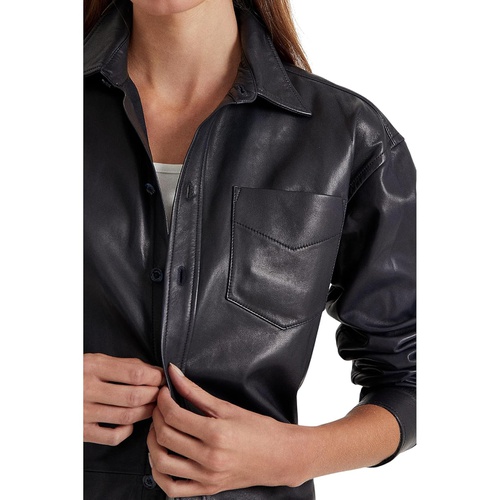 폴로 랄프로렌 LAUREN Ralph Lauren Stretch Leather Shirt