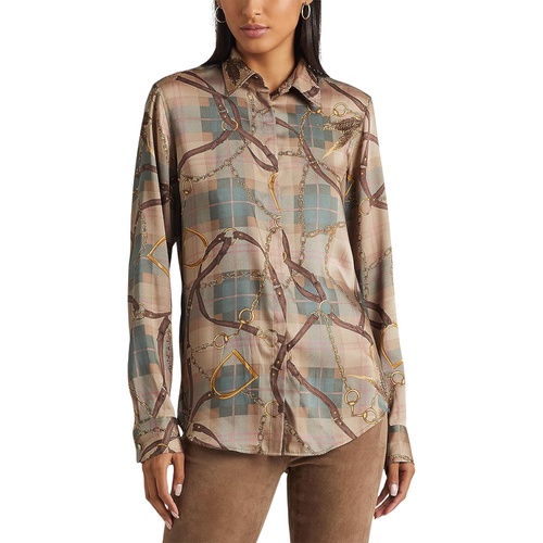 폴로 랄프로렌 LAUREN Ralph Lauren Plaid Belting-Print Twill Shirt