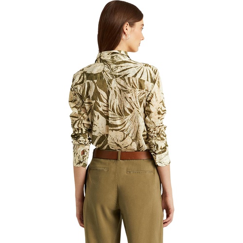 폴로 랄프로렌 LAUREN Ralph Lauren Palm Leaf?Print Cotton Voile Shirt