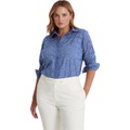 LAUREN Ralph Lauren Plus Size Eyelet Cotton Shirt