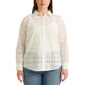 LAUREN Ralph Lauren Plus Size Eyelet Cotton Shirt