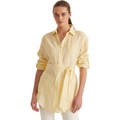 LAUREN Ralph Lauren Petite Striped Logo Linen Shirt