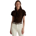 LAUREN Ralph Lauren Tie Neck Jersey Blouse