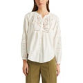 LAUREN Ralph Lauren Eyelet Cotton Broadcloth Blouse