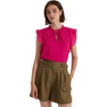 LAUREN Ralph Lauren Jersey Flutter-Sleeve Top