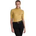 LAUREN Ralph Lauren Petite Metallic Stretch Jersey Turtleneck