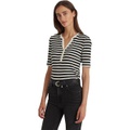 LAUREN Ralph Lauren Striped Cotton-Blend Henley Tee