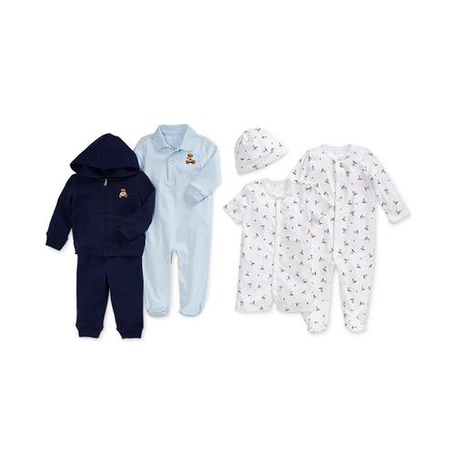 폴로 랄프로렌 Baby Boys Bear Hoodie and Pants 2 Piece Set