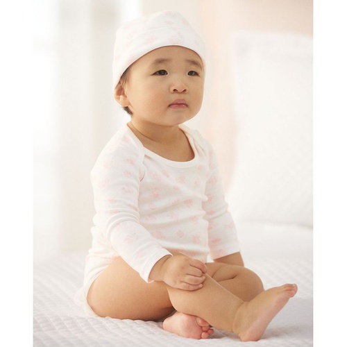 폴로 랄프로렌 Baby Girls Bear-Print Organic Cotton Bodysuit