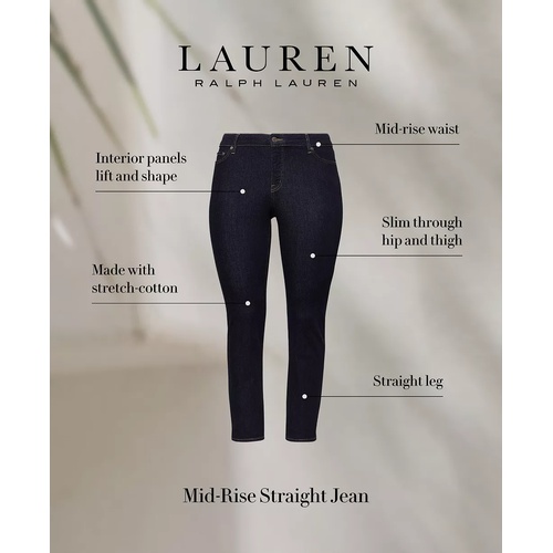 폴로 랄프로렌 Plus-Size Mid-Rise Straight Jean