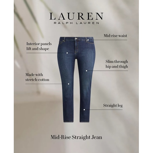 폴로 랄프로렌 Plus-Size Mid-Rise Straight Jean