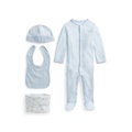 Baby Boys Organic Cotton Gift Set, 4 Piece