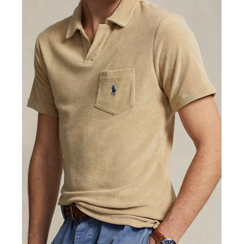 폴로 랄프로렌 Mens Cotton-Blend Terry Polo Shirt