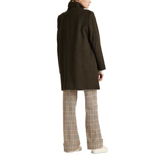 폴로 랄프로렌 Womens Wool Blend Buckle-Collar Coat