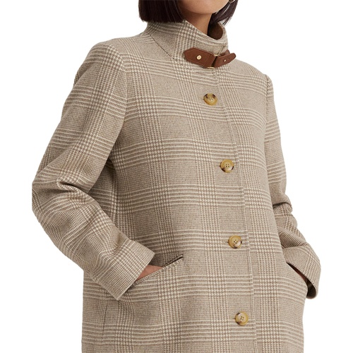 폴로 랄프로렌 Womens Wool Blend Buckle-Collar Coat