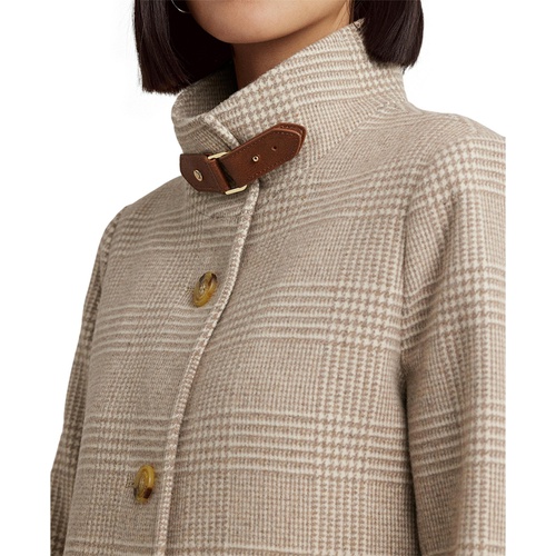 폴로 랄프로렌 Womens Wool Blend Buckle-Collar Coat