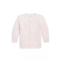 Baby Boys or Girls Contrast-Knit Cotton Long Sleeves Cardigan