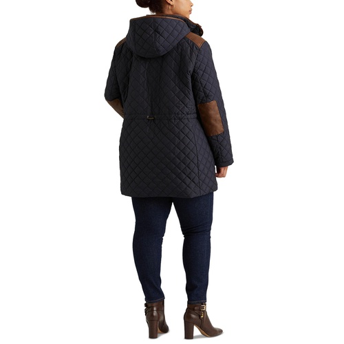 폴로 랄프로렌 Womens Plus Size Hooded Quilted Coat Created by Macys