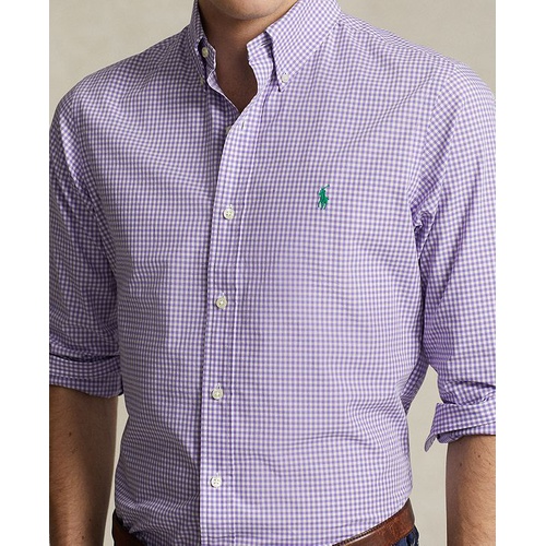 폴로 랄프로렌 Mens Classic-Fit Gingham Stretch Poplin Shirt