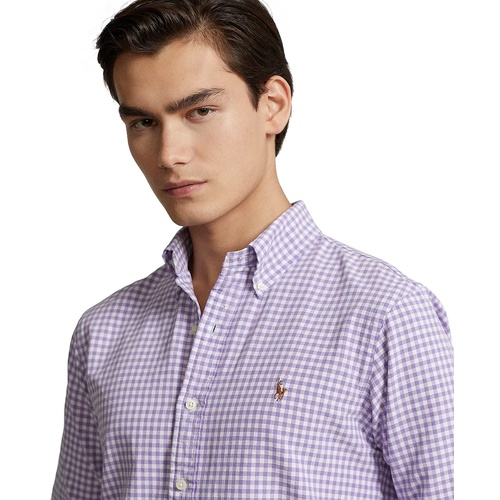 폴로 랄프로렌 Mens Classic-Fit Gingham Oxford Shirt