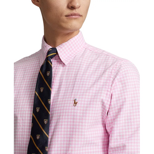 폴로 랄프로렌 Mens Classic-Fit Gingham Oxford Shirt