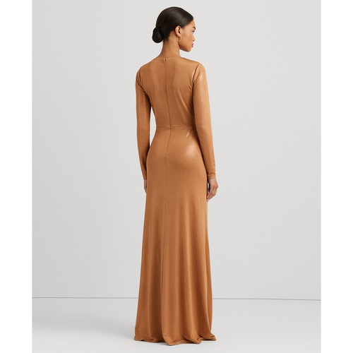 폴로 랄프로렌 Womens Twisted Metallic Jersey Gown